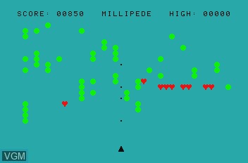 Image in-game du jeu Millypede sur Mattel Aquarius
