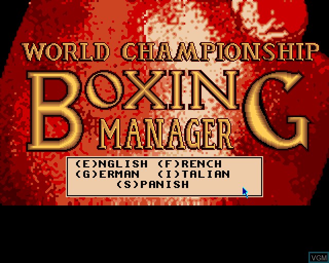 Image de l'ecran titre du jeu World Championship Boxing Manager sur Acorn Archimedes