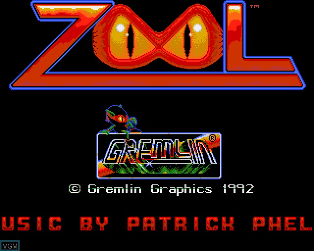 Image de l'ecran titre du jeu Zool sur Acorn Archimedes