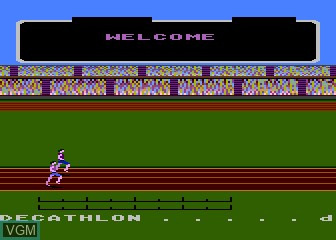 Image de l'ecran titre du jeu Activision Decathlon, The sur Atari 5200