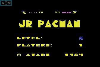 Image de l'ecran titre du jeu Jr Pac-Man sur Atari 5200