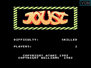 Image de l'ecran titre du jeu Joust sur Atari 5200