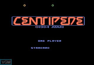 Image de l'ecran titre du jeu Centipede sur Atari 7800
