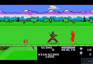 Image in-game du jeu Ninja Golf sur Atari 7800