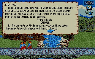 Image de l'ecran titre du jeu War in Middle Earth sur Atari ST