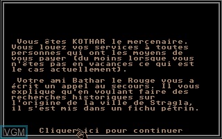 Image du menu du jeu Necromancien, Le sur Atari ST