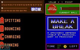 Make a Break - A Trivial Game of Snooker