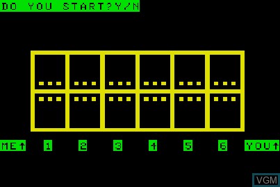 Image de l'ecran titre du jeu Awari sur Acorn Atom