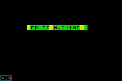 Image de l'ecran titre du jeu Fruit Machine sur Acorn Atom