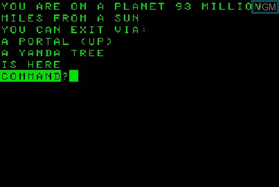 Image de l'ecran titre du jeu Intergalactic sur Acorn Atom