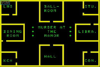 Image de l'ecran titre du jeu Murder at the Manor sur Acorn Atom