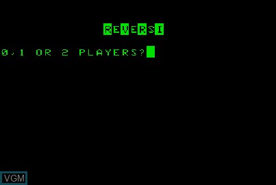 Image de l'ecran titre du jeu Reversi sur Acorn Atom