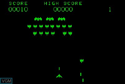 Image in-game du jeu AstroBirds sur Acorn Atom