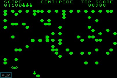 Image in-game du jeu Centipede sur Acorn Atom