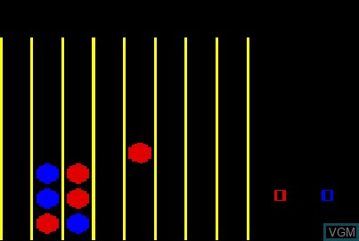 Image in-game du jeu Four Row sur Acorn Atom