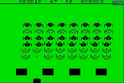 Image in-game du jeu Invader Force sur Acorn Atom