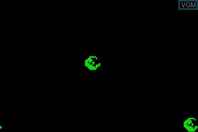 Image in-game du jeu 3D Asteroids sur Acorn Atom