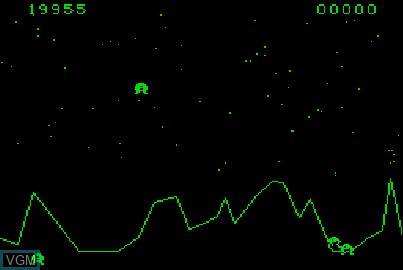Image in-game du jeu Lunar Lander sur Acorn Atom