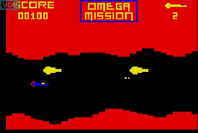 Image in-game du jeu Omega Mission sur Acorn Atom