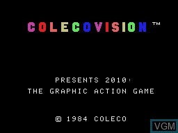 Image de l'ecran titre du jeu 2010 - The Graphic Action Game sur Coleco Industries Colecovision