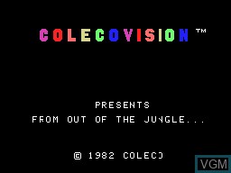 Image de l'ecran titre du jeu Tarzan sur Coleco Industries Colecovision