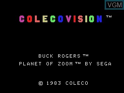 Image de l'ecran titre du jeu Buck Rogers - Planet of Zoom sur Coleco Industries Colecovision