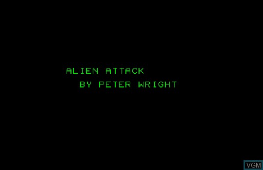Image de l'ecran titre du jeu Alien Attack sur Commodore PET