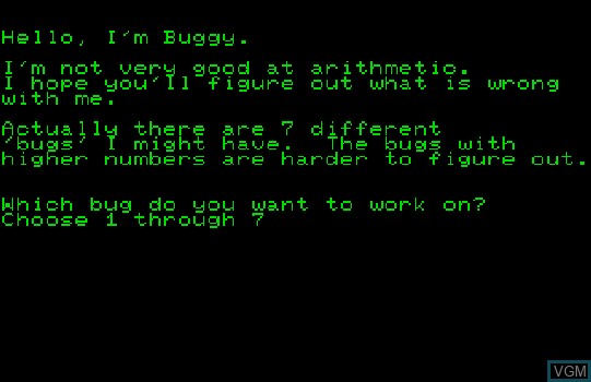 Image de l'ecran titre du jeu Buggy sur Commodore PET