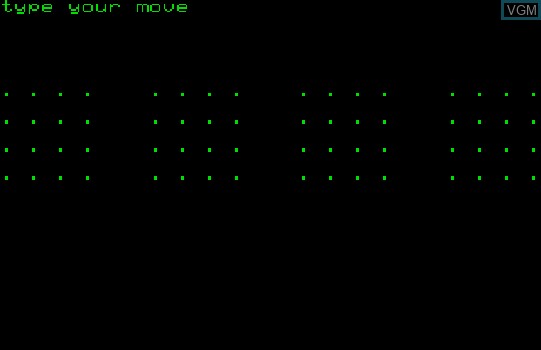 Image in-game du jeu 3D Noughts and Crosses sur Commodore PET