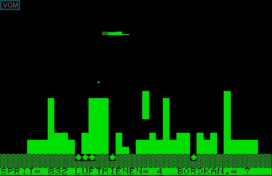 Image in-game du jeu Bomberangriff sur Commodore PET