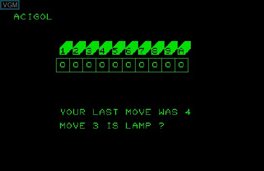 Image in-game du jeu Acigol sur Commodore PET