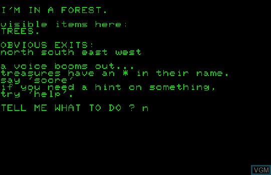 Image in-game du jeu Adventureland sur Commodore PET