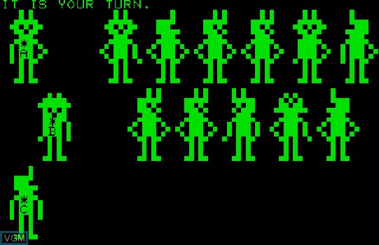 Image in-game du jeu Android Nim sur Commodore PET