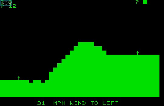 Image in-game du jeu Artillery sur Commodore PET