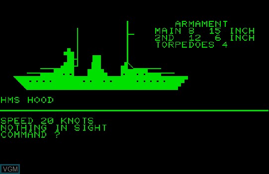 Image in-game du jeu Atlantic Patrol sur Commodore PET