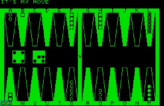 Image in-game du jeu Backgammon sur Commodore PET