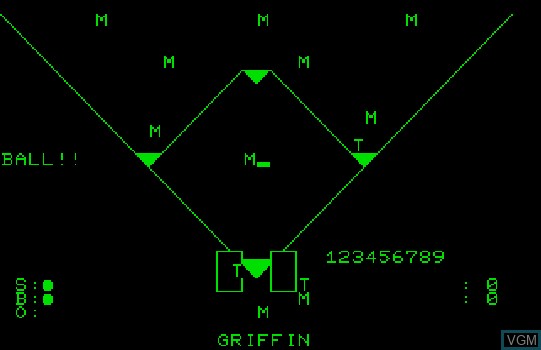 Image in-game du jeu Baseball sur Commodore PET