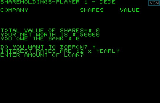 Image in-game du jeu Bulls and Bears sur Commodore PET