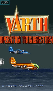 Image de l'ecran titre du jeu Varth - Operation Thunderstorm sur Capcom CPS-I