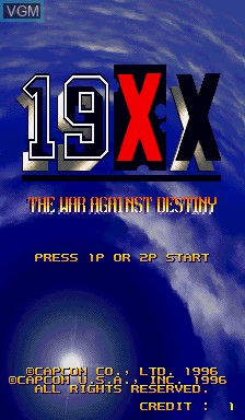 Image de l'ecran titre du jeu 19XX - The War Against Destiny sur Capcom CPS-II