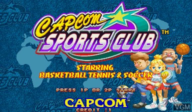 Image de l'ecran titre du jeu Capcom Sports Club sur Capcom CPS-II
