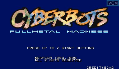 Image de l'ecran titre du jeu Cyberbots - Fullmetal Madness sur Capcom CPS-II