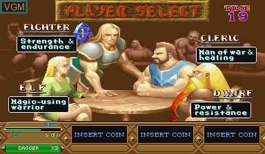 Image du menu du jeu Dungeons & Dragons - Tower of Doom sur Capcom CPS-II