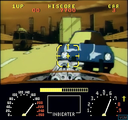 Image in-game du jeu Road Blaster sur Daphne