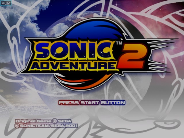 Image de l'ecran titre du jeu Sonic Adventure 2 sur Sega Dreamcast