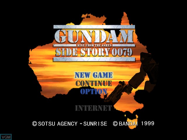 Image de l'ecran titre du jeu Gundam Side Story 0079 - Rise from the Ashes sur Sega Dreamcast
