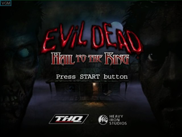 Image de l'ecran titre du jeu Evil Dead - Hail to the King sur Sega Dreamcast