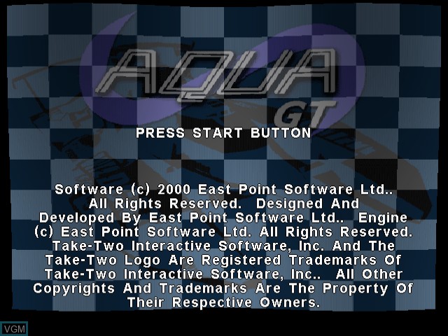 Image de l'ecran titre du jeu Aqua GT sur Sega Dreamcast