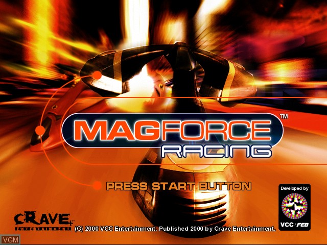 Image de l'ecran titre du jeu MagForce Racing sur Sega Dreamcast