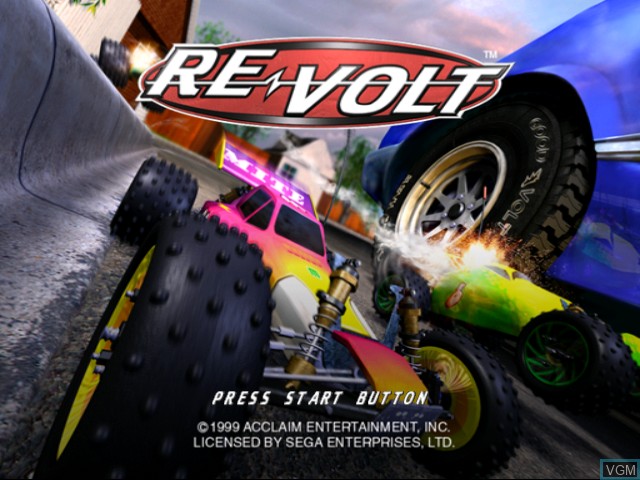 Image de l'ecran titre du jeu Re-Volt sur Sega Dreamcast